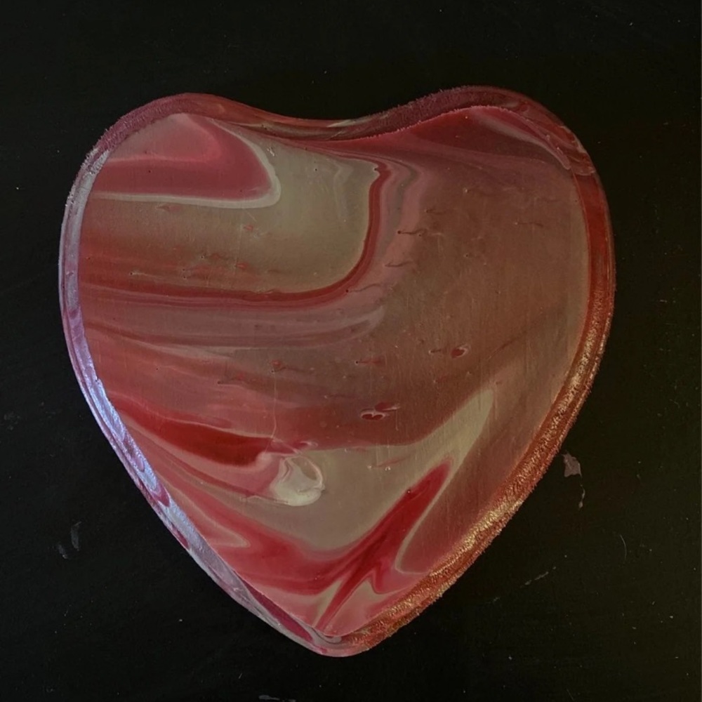 Hand painted wood heart